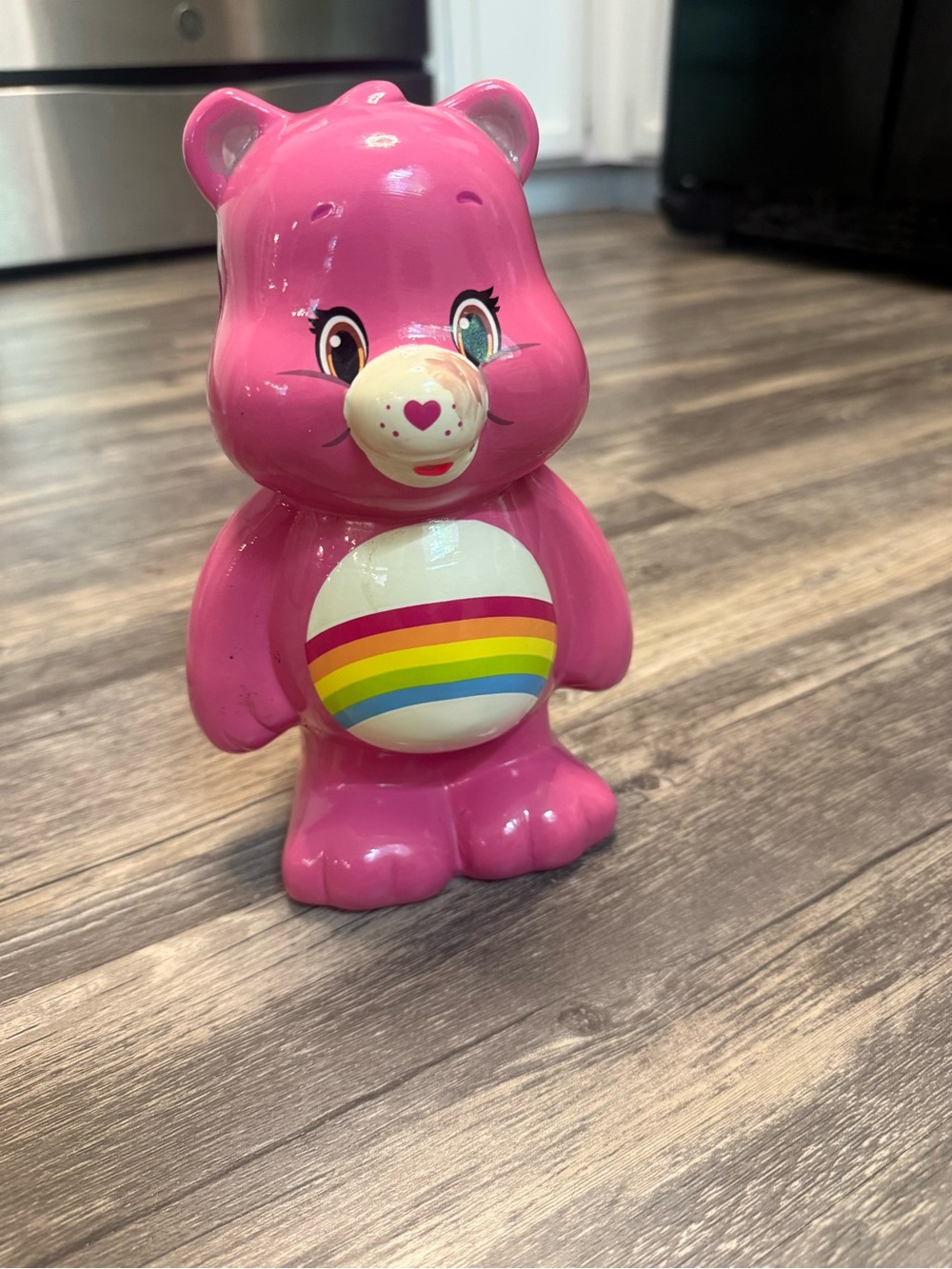 Care Bears Pink Rainbow Belly Collectible Ceramic Bank 2005